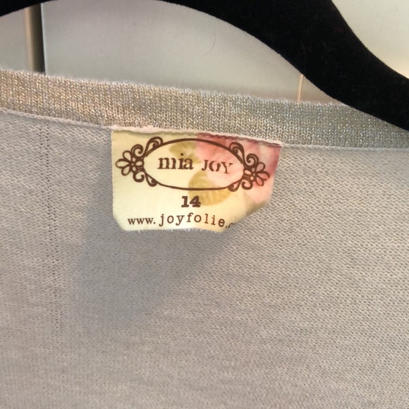 Mia Joy, Joyfolie, tan shimmer sweater, long. - Picture 3 of 5